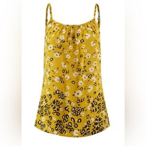 CAbi Couple Cami, yellow and black Size L